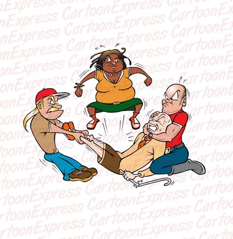 people fighting